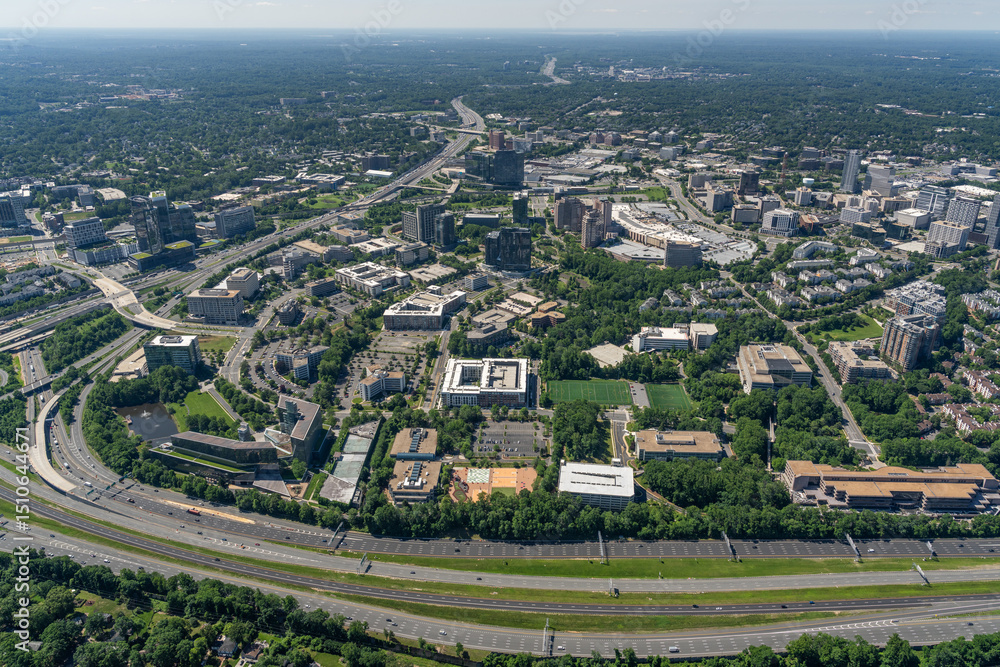 Fototapeta premium Tysons Corner, Virginia, Aerial