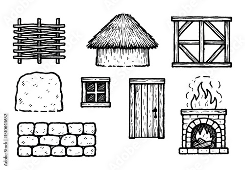 Rustic Architecture Icons