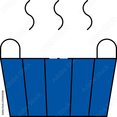 Hot tub single icon vector illustration