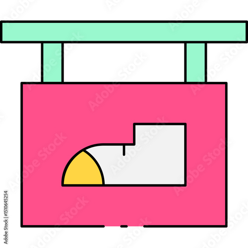 Shoe board single icon vector illustration