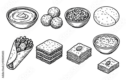 Mediterranean Food Icons