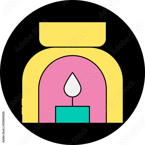 Candle single icon vector illustration