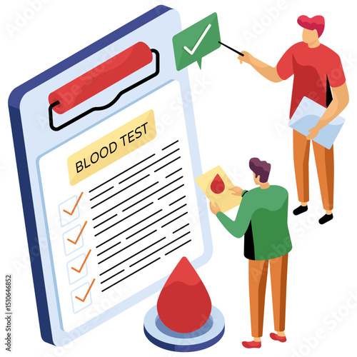 Vector design of blood test report 