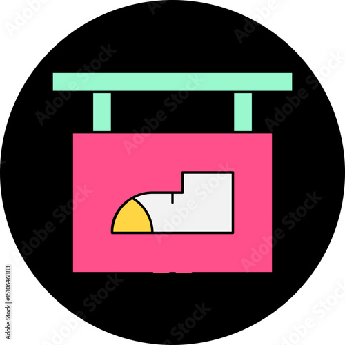 Shoe board single icon vector illustration