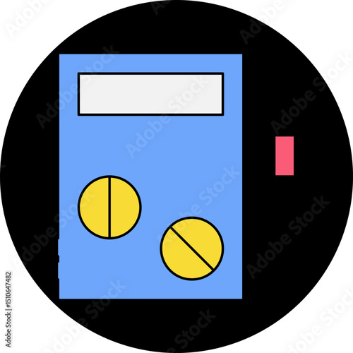 Voltmeter single icon vector illustration