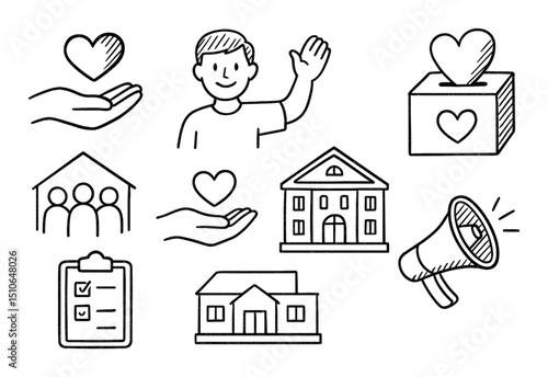 Charity Icons Sketch