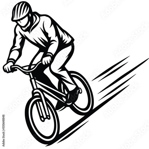 Dynamic BMX riders in action, perfect for apparel or decals.