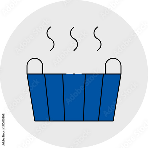 Hot tub single icon vector illustration