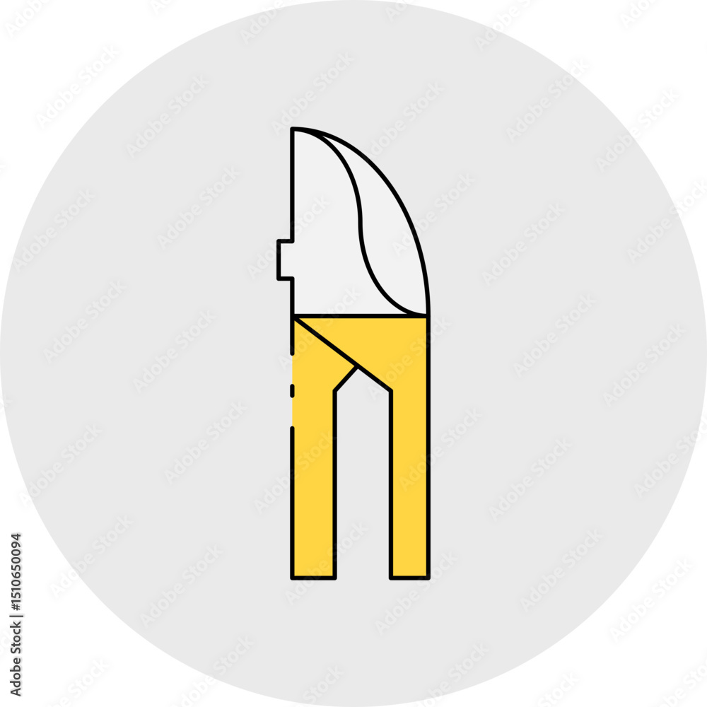 Obraz premium Shoe Cutter single icon vector illustration
