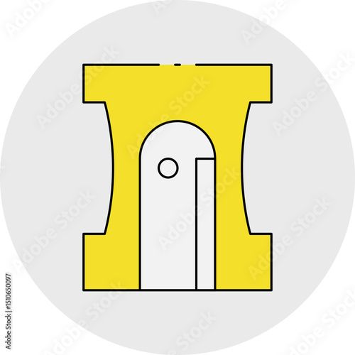 Sharpner single icon vector illustration