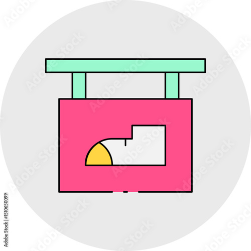 Shoe board single icon vector illustration