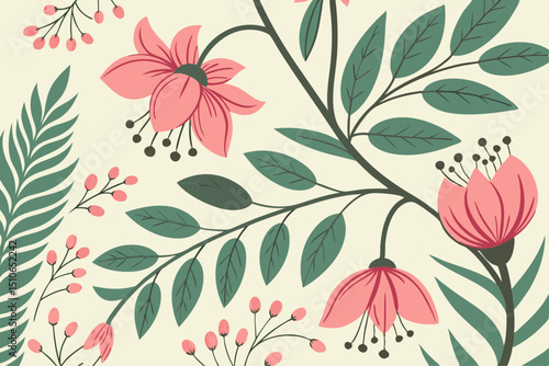 a-beautifully-illustrated-pattern-featuring-bloomi 