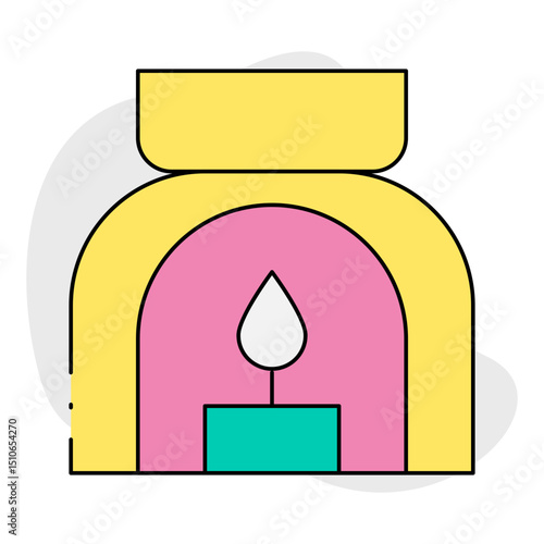 Candle single icon vector illustration