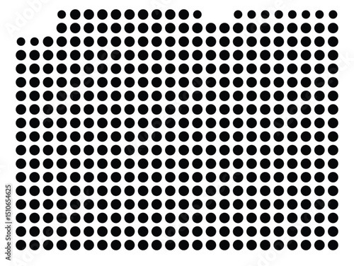 Symbol Map Of the County Dane (Wisconsin, US) showing the County with a few black dots