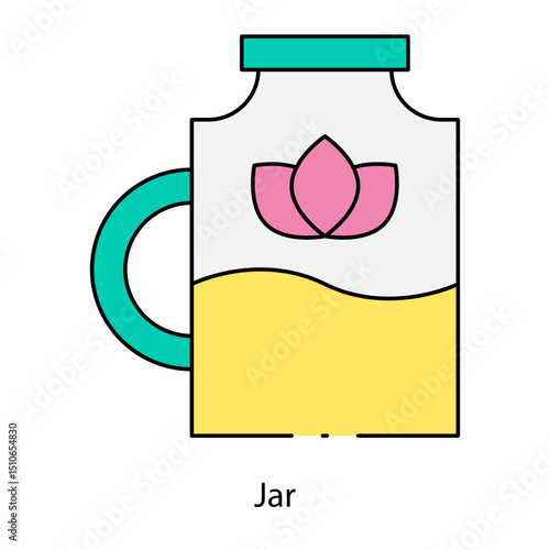Jar single icon vector illustration