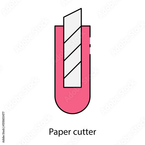 Paper cutter single icon vector illustration