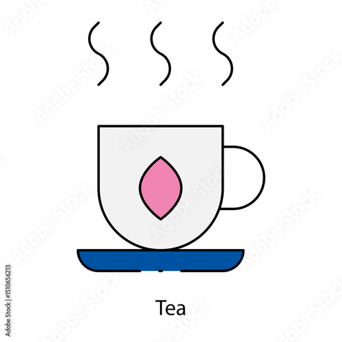Tea single icon vector illustration