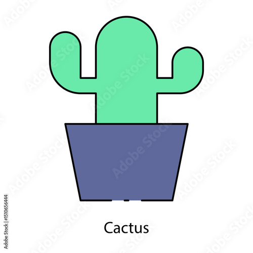 Cactus single icon vector illustration