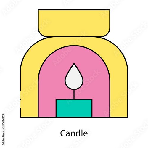 Candle single icon vector illustration