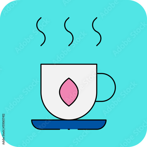 Tea single icon vector illustration