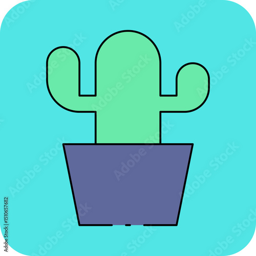 Cactus single icon vector illustration