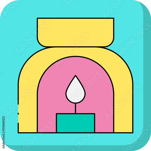 Candle single icon vector illustration