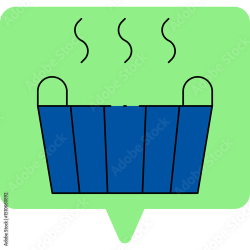 Hot tub single icon vector illustration