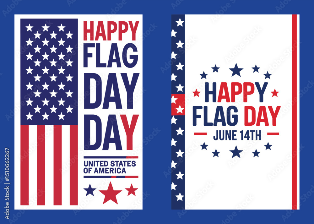 Happy Flag Day Design With American Flag And Star Decorations Happy Flag Day Design With American Flag And Star Decorations