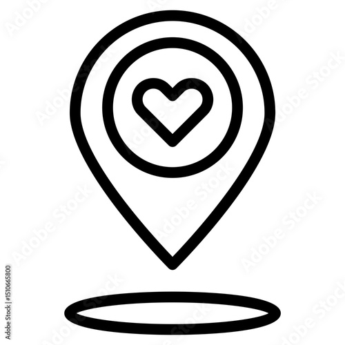 online location line icon