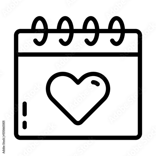 romantic date calendar icon
