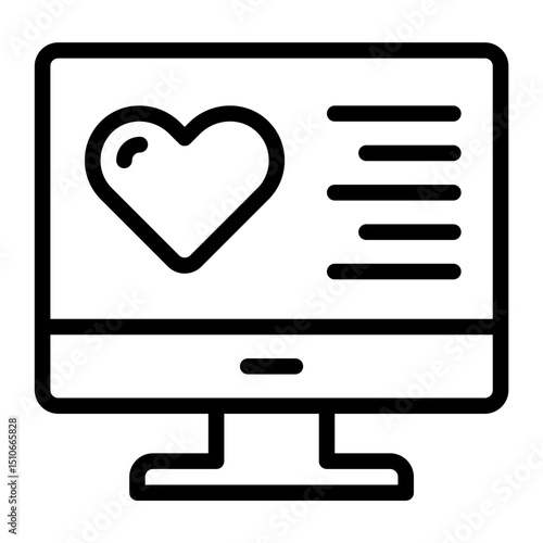 dating online line icon