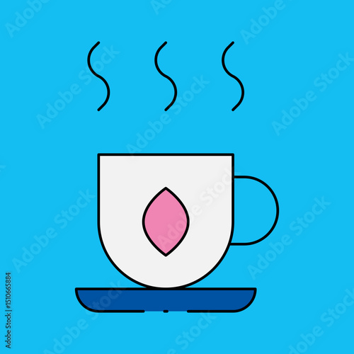 Tea single icon vector illustration