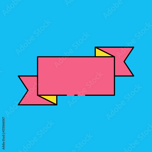 Win ribbon single icon vector illustration