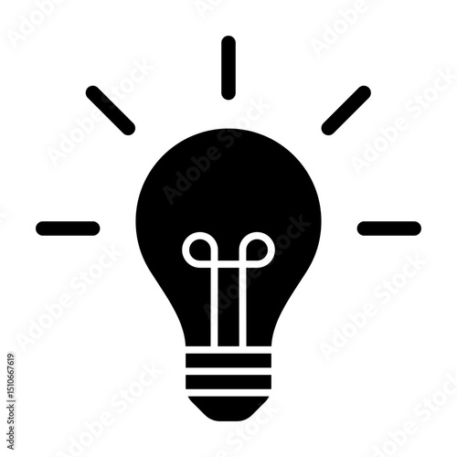 Light bulb solid icon