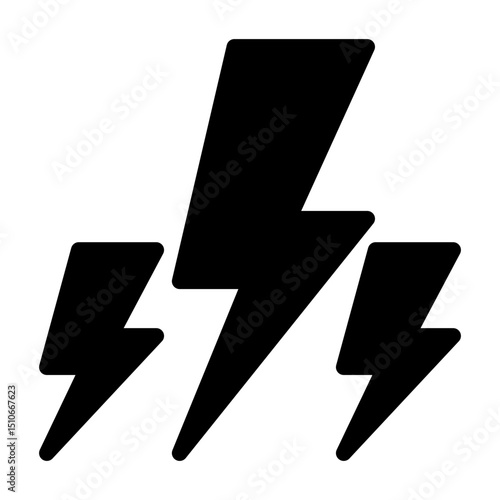 Lightning bolt solid icon