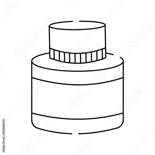 Money Bag line icon with white background vector stock illustration