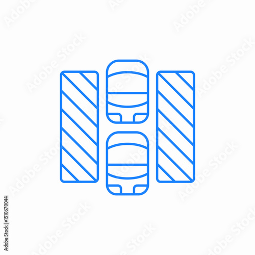 parking meter line icon sign vector
