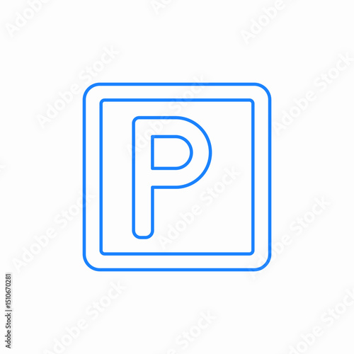 parking sign icon sign vector