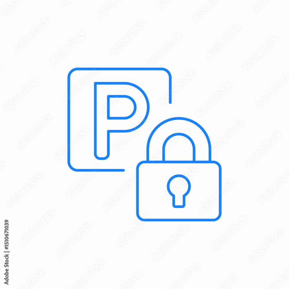 secure pass parking icon sign vector secure pass parking icon sign vector