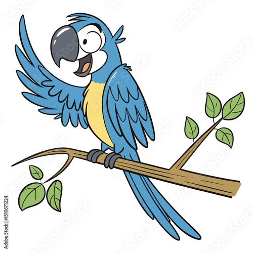 parrot on branch