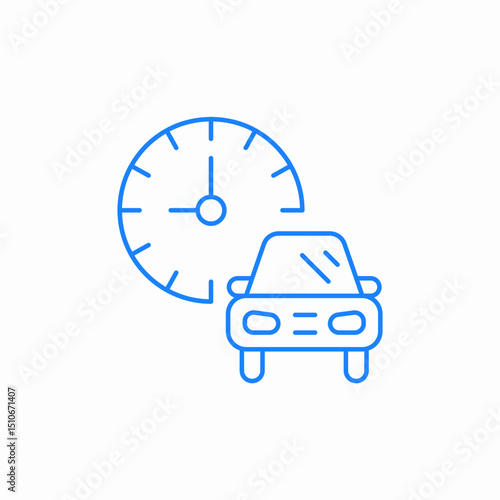 speed car icon sign vector