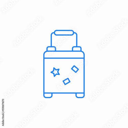 suitcase travell bag icon sign vector