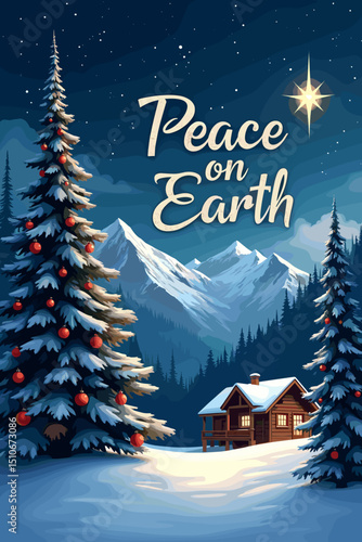 christmas music poster, christmas party poster, christmas poster background, santa poster, happy holidays poster, christmas poster greeting card, christmas, winter, holiday, landscape, illustration, x