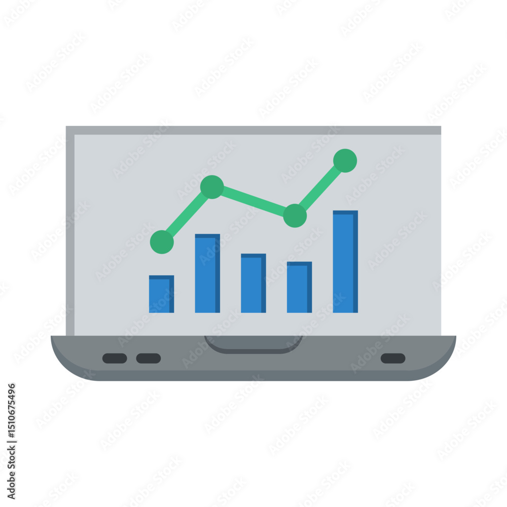 Data Analysis and Business Growth Icon Data Analysis and Business Growth Icon