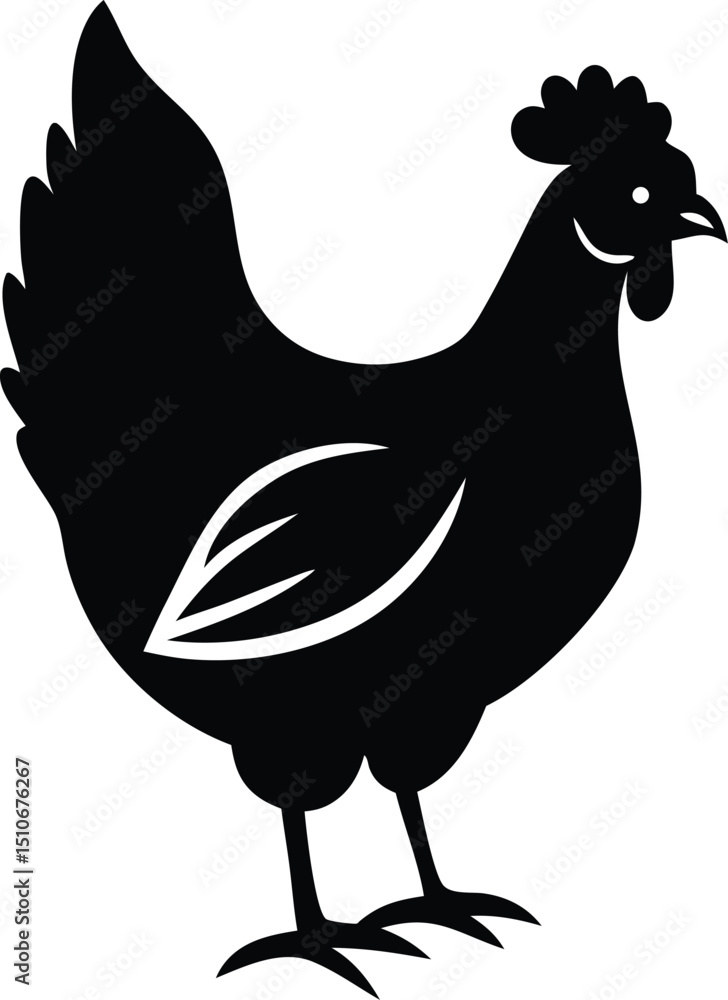 Obraz premium Hen Chicken silhouette Designs 