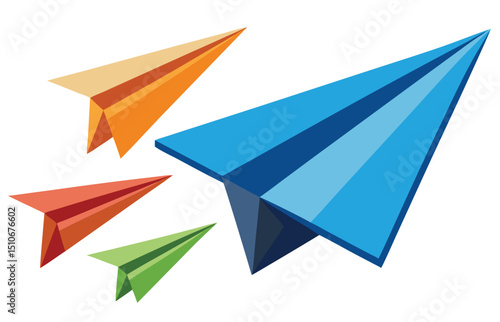 paper plane vector illustration