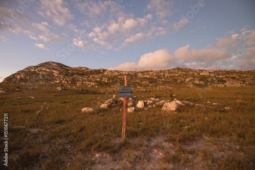 mountain sign route trail path travel lights