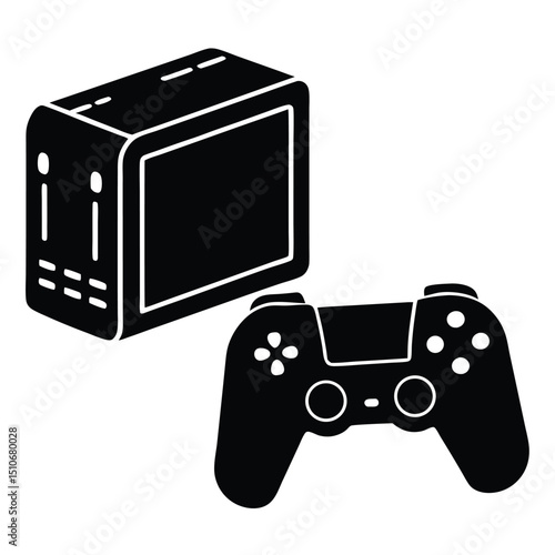 game developer element isolated console dev kit on white background