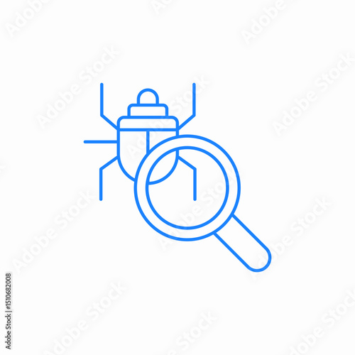 bug detection icon sign vector