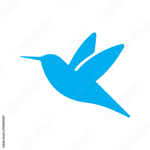 colibri bird colored icon